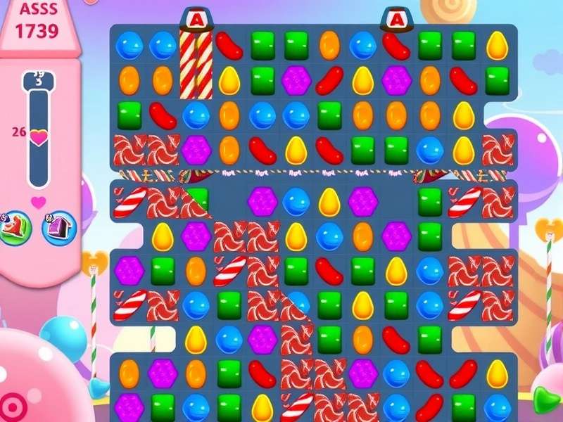 Candy Galaxy gameplay screenshot showing colorful candies